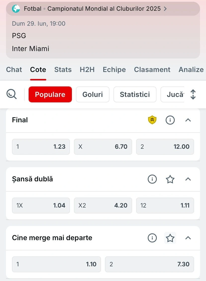 Cote Superbet pentru PSG vs Inter Miami