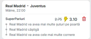 Biletul Zilei 1 iulie pe Real Madrid
