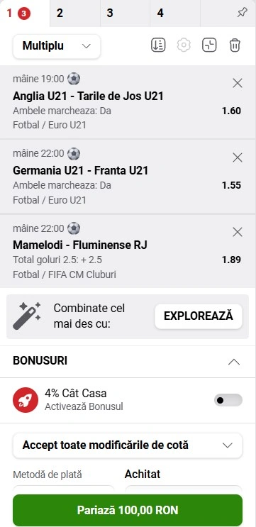 Biletul zilei azi la Casa Pariurilor 25.06.2025