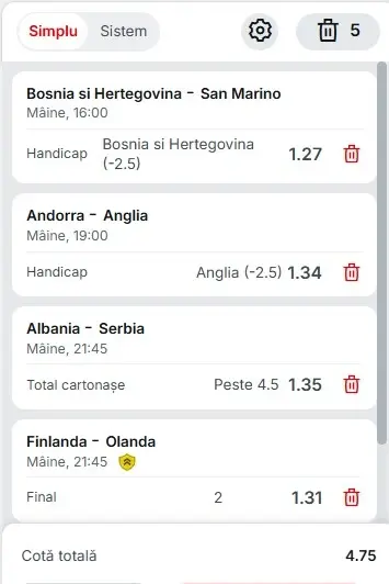 Biletul zilei din fotbal la Superbet 7 iunie 2025