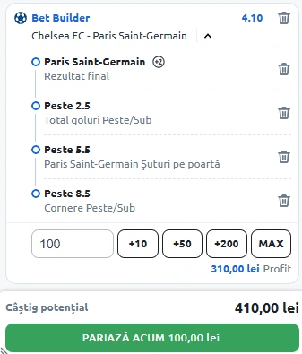Biletul Zilei Bet Builder din 13 iulie 2025