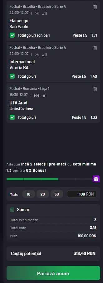 Biletul Zilei MaxBet din fotbal 12.07.2025