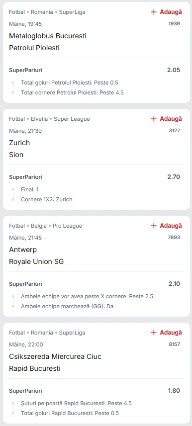 Biletul Zilei Superbet din 25 iulie 2025