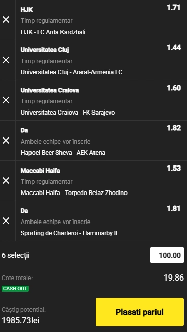 Biletul Zilei Unibet din 31 iulie 2025