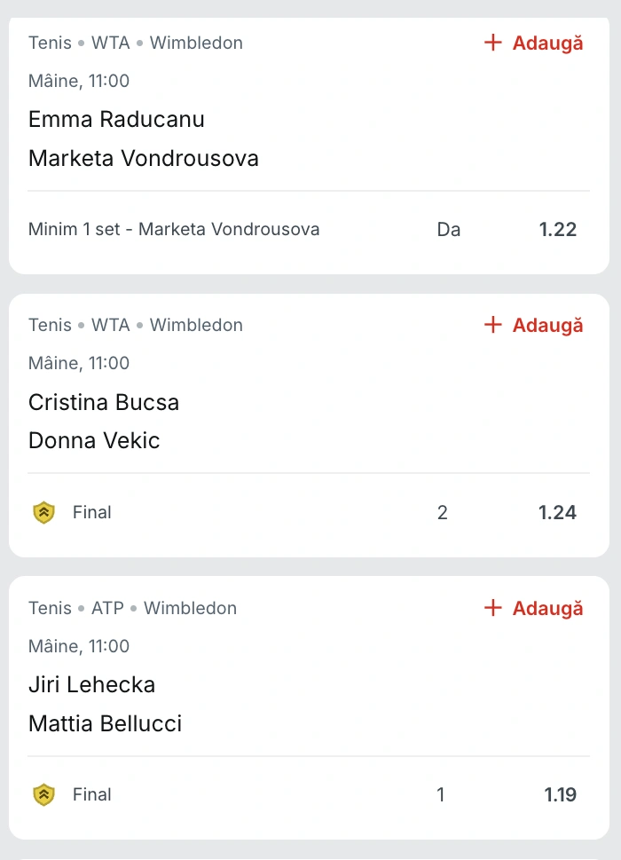 Biletul zilei azi din fotbal și tenis la Superbet, 02.07.2025