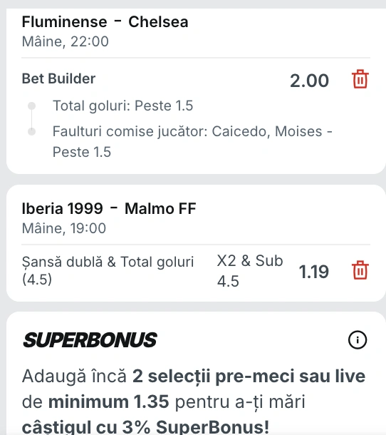 Biletul zilei din fotbal la Superbet, 8 iulie 2025