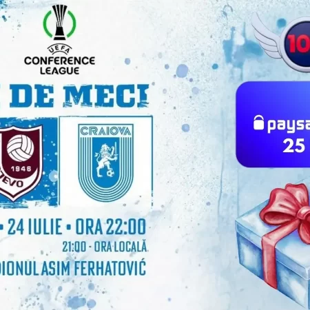 🎁 CONCURS: Ghicește scorul corect la Sarajevo vs U Craiova și ai 25 de lei cadou!