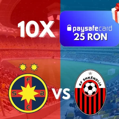 🎁CONCURS: Indică scorul corect la FCSB – Shkendija și ai 25 RON cadou! Participare gratuită