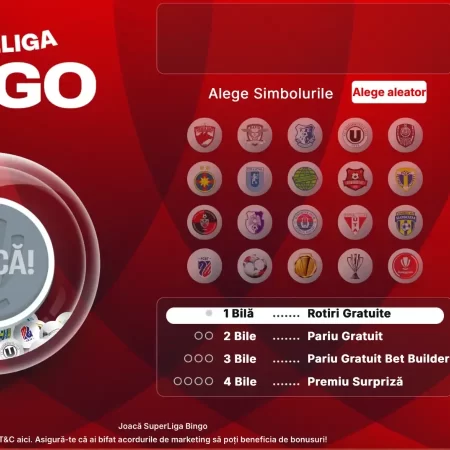 Câștigă în fiecare weekend cu SuperLiga Bingo de la Superbet