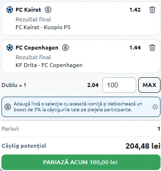 Cota 2 din preliminariile Champions League 29.07.2025