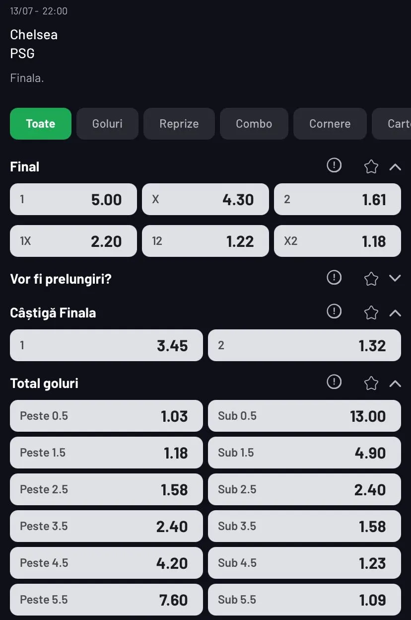 Cote pariuri MaxBet pentru finala Campionatului Mondial al Cluburilor