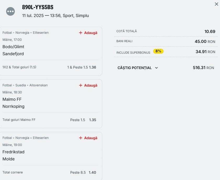 Bilet de weekend din fotbal 12.07.2025