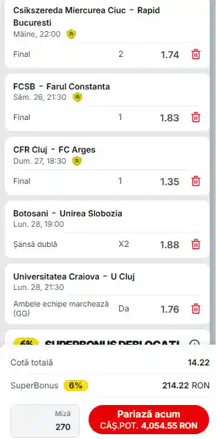Biletul Etapei a 3-a Superliga