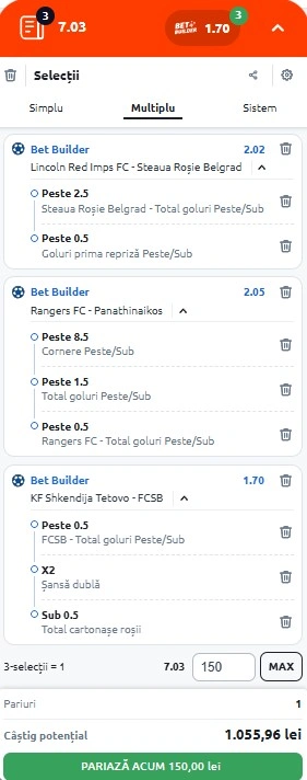 Biletul zilei din Preliminariile Champions League 22.07.2025