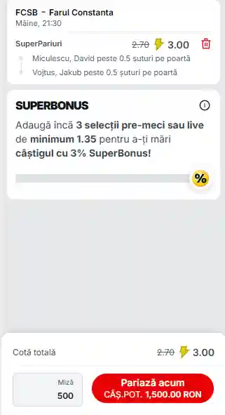 Biletul Zilei Superbet 26 iulie