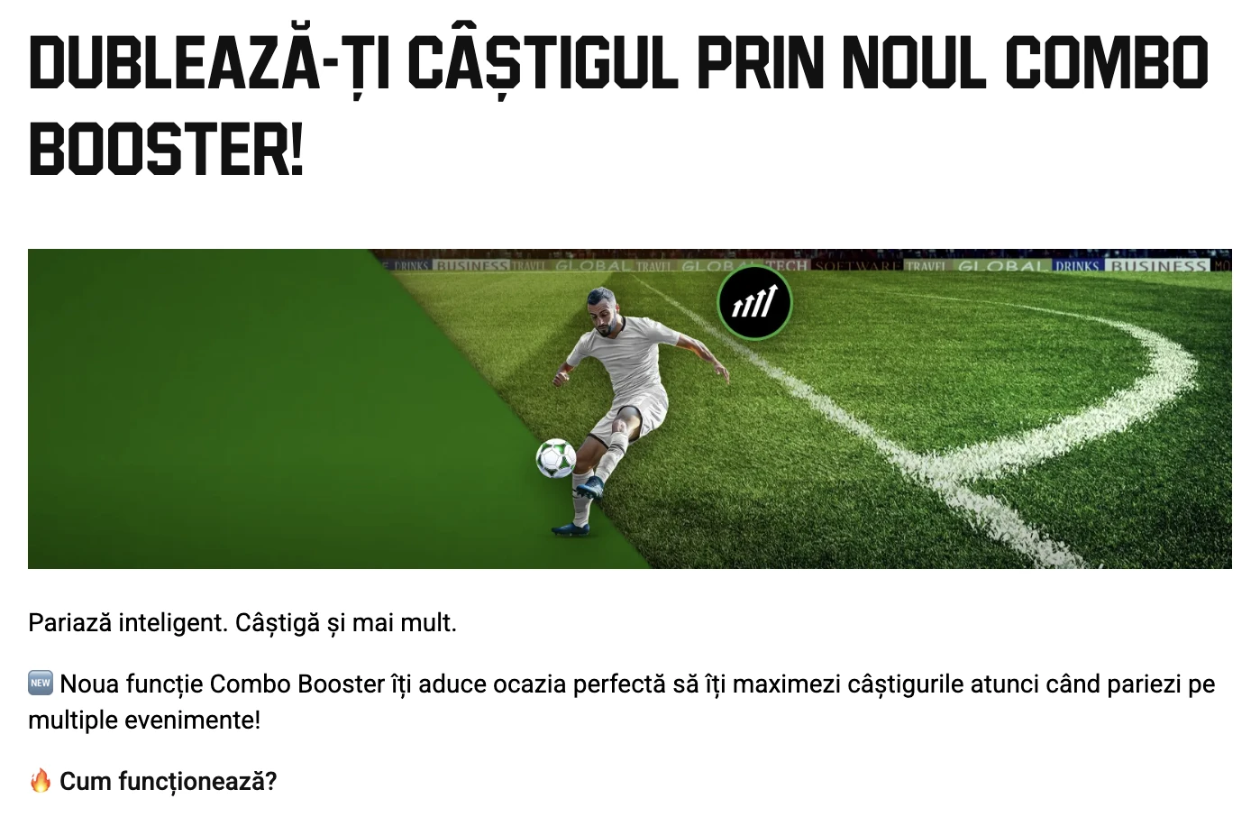 combo booster de la Unibet bonus dublu la pariuri