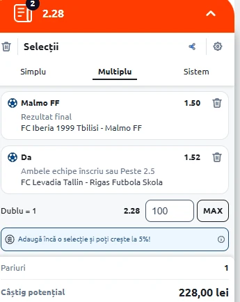 Cota 2 din Preliminariile Champions League 8 iulie 2025