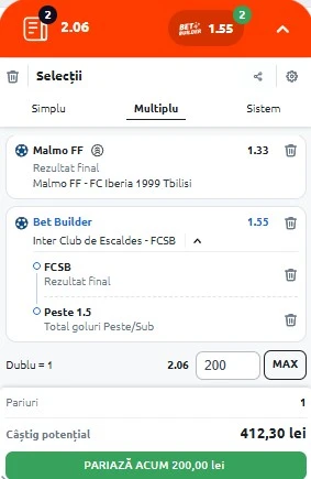 Cota 2 din Preliminariile Champions League 15 iulie 2025
