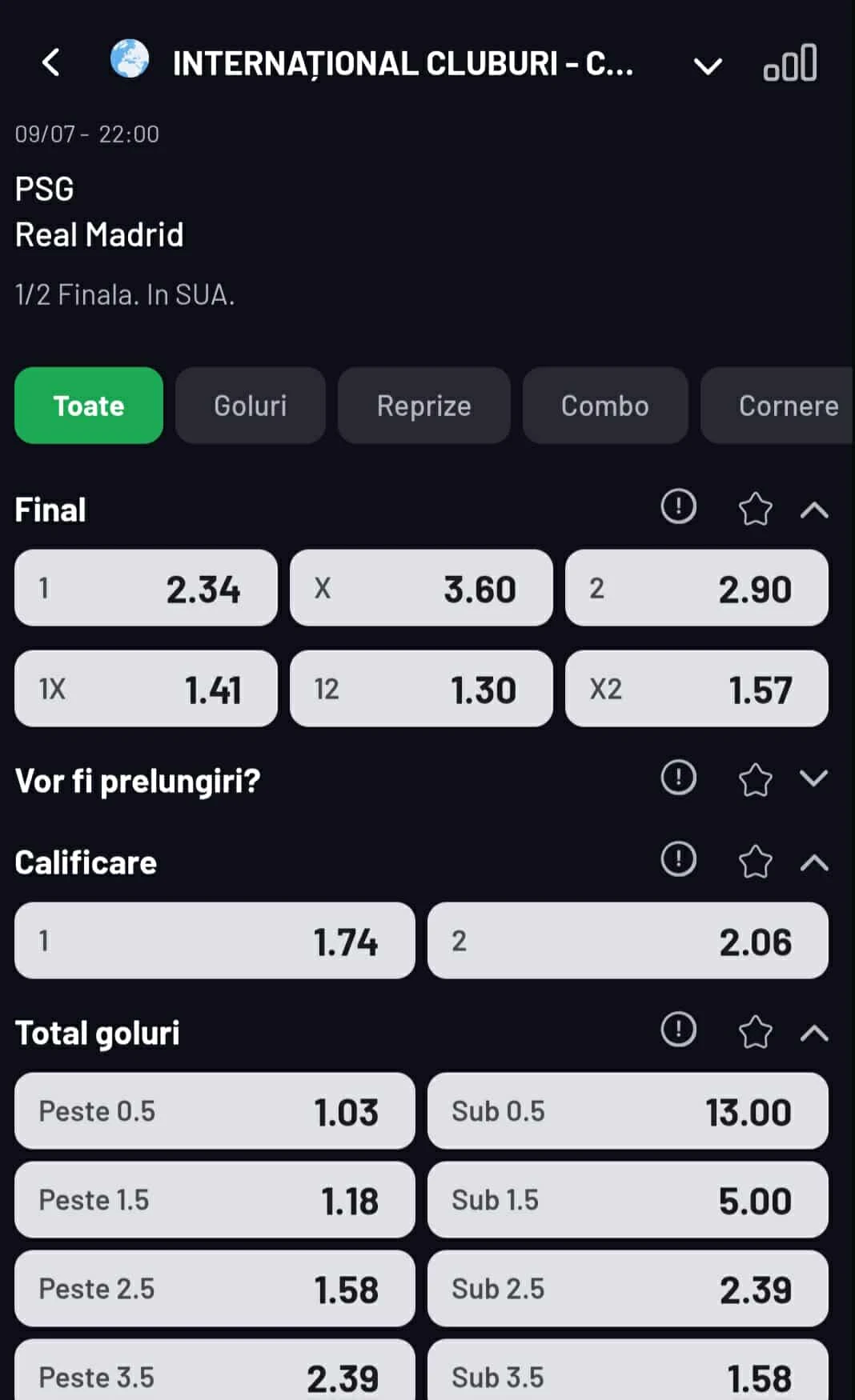 Cote pariuri PSG vs Real Madrid la Maxbet