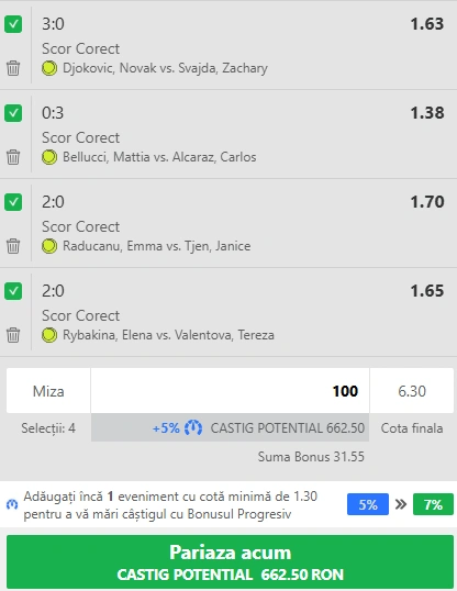 Biletul Zilei US Open din 27 august 2025