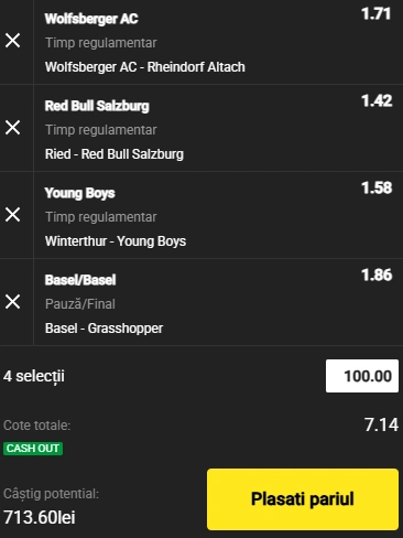 Biletul Zilei Unibet din 2 august 2025