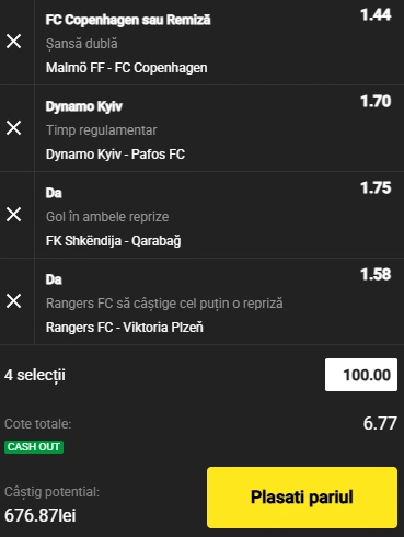 Biletul Zilei Unibet din 5 august 2025