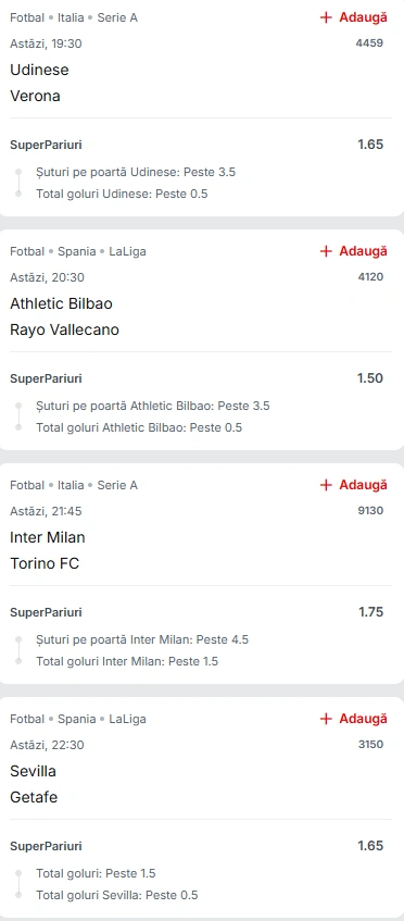 Biletul Zilei din Super Pariuri 25 august 2025