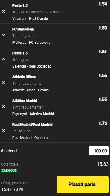 Biletul primei etape de La Liga