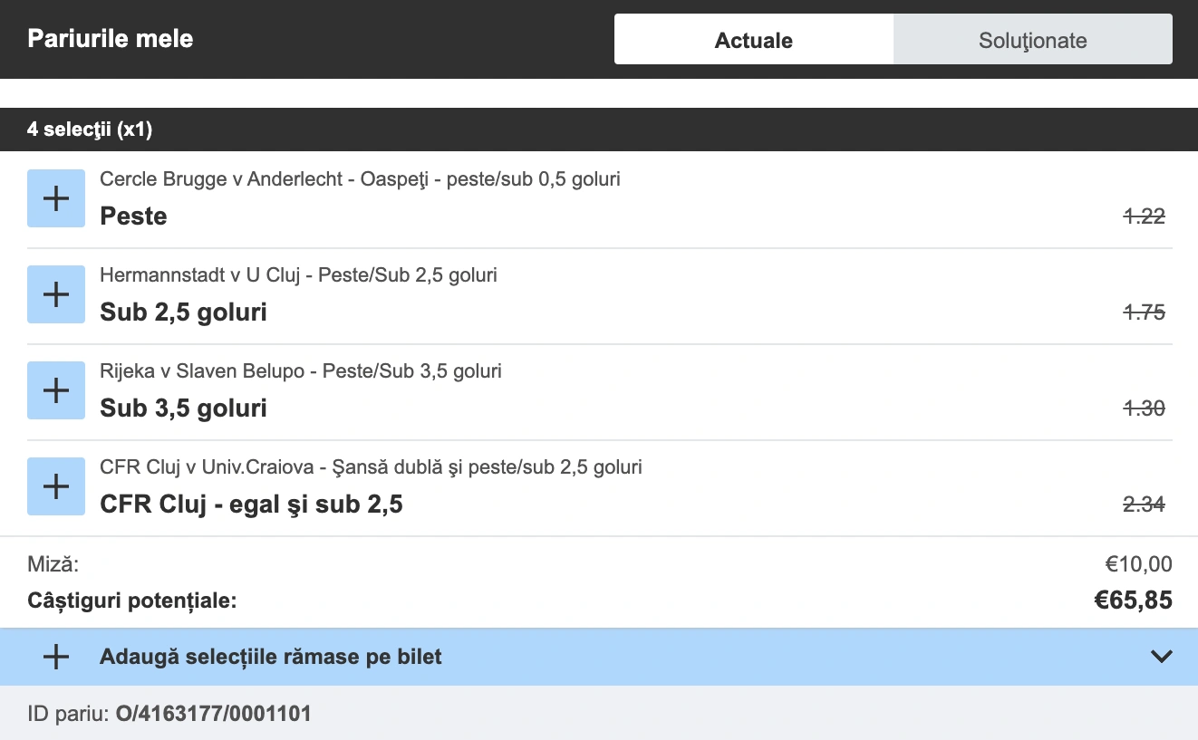 Biletul zilei din fotbal la Betfair în cotă 6.59, 3 august 2025