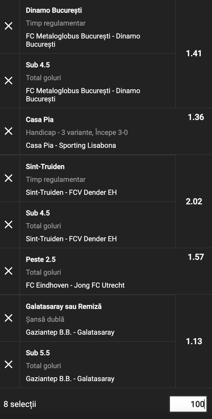 Biletul zilei din fotbal la UNIBET, 8 august 2025
