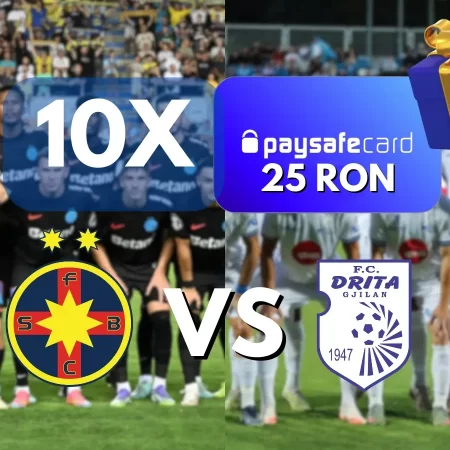 🎁CONCURS FCSB vs Drita – 10 premii x 25 de lei. Participă gratuit!