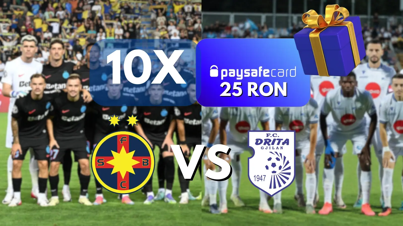 CONCURS FCSB vs Drita - 10 premii x 25 de lei. Participă gratuit