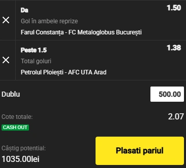 Cota 2 din SuperLiga Romaniei 01.08.2025