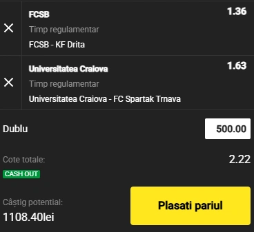 Cota 2 din cupele europene 07.08.2025