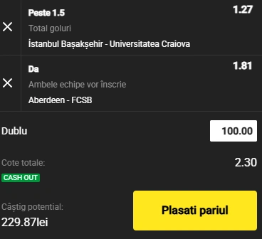 Cota 2 din cupele europene 21.08.2025