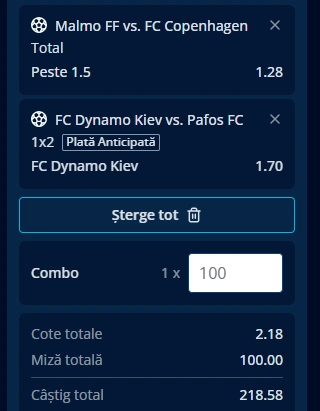 Cota 2 din fotbal 05.08.2025