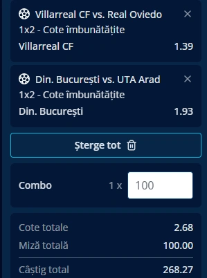 Cota 2 din fotbal 15 august 2025