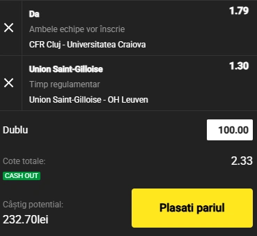 Cota 2 din fotbal la Unibet 03.08.2025