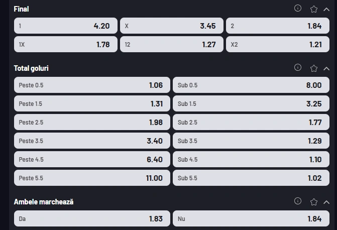 Cote pariuri FC Bacau vs Poli Iasi la MaxBet