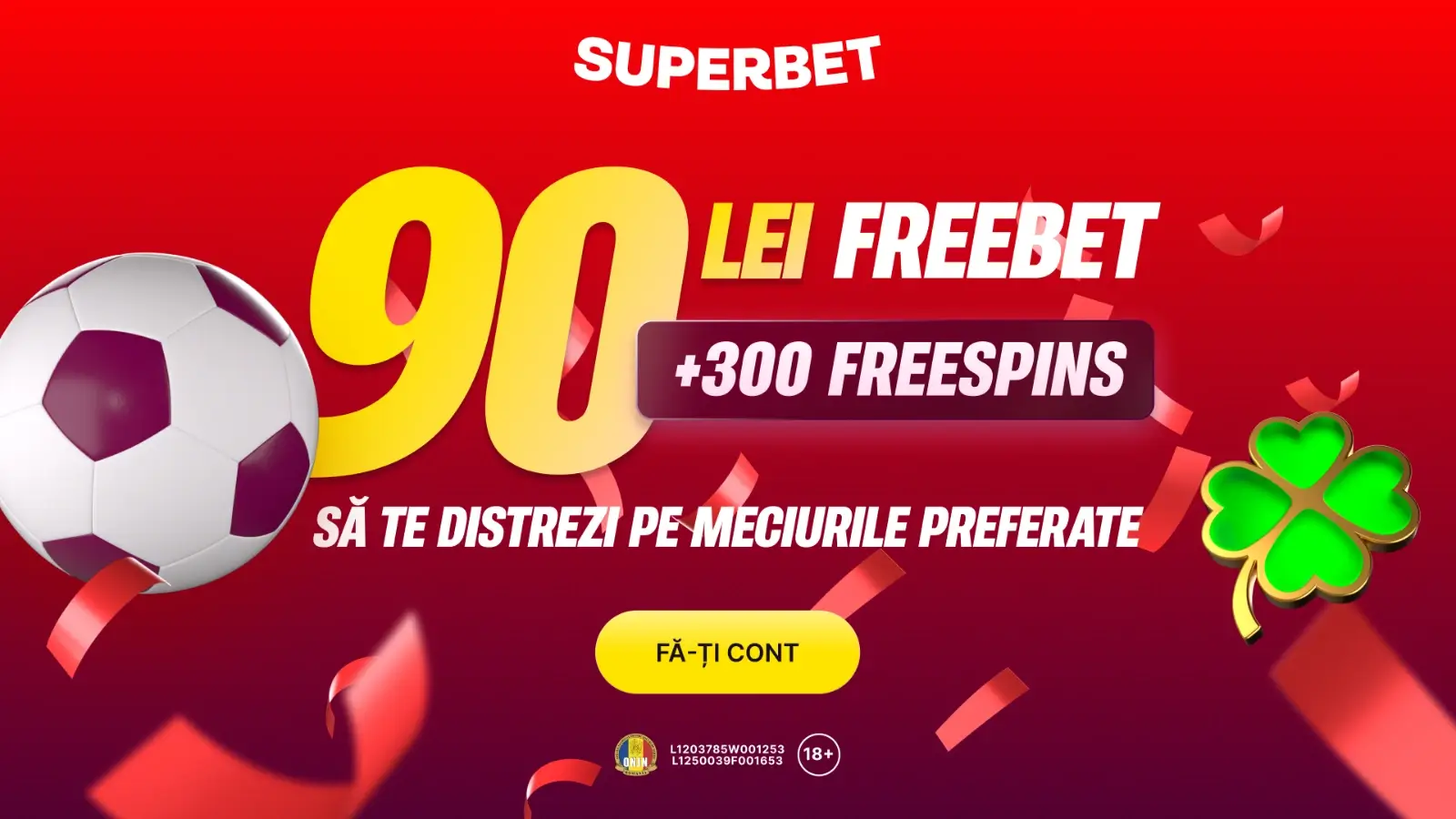 Cum să iei 90 de LEI Freebet la Superbet