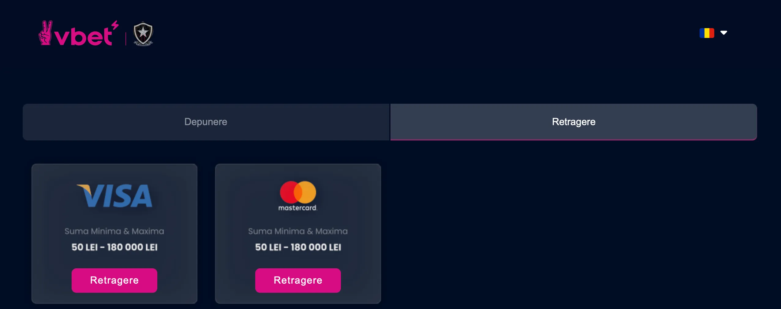 VictoryBet retrageri