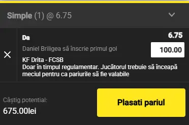Biletul Zilei pe Drita - FCSB