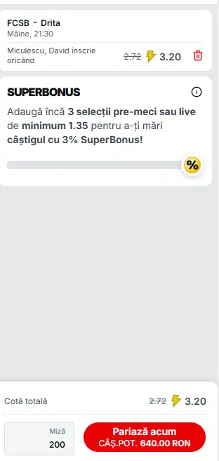 Biletul Zilei Superbet 7 august