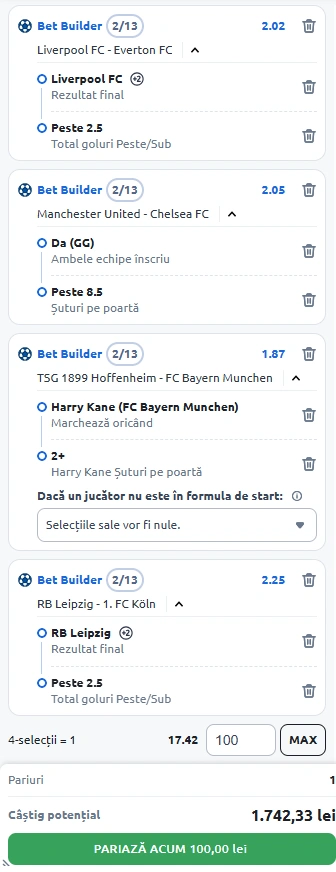 Biletul Zilei Bet Builder din 20 septembrie 2025