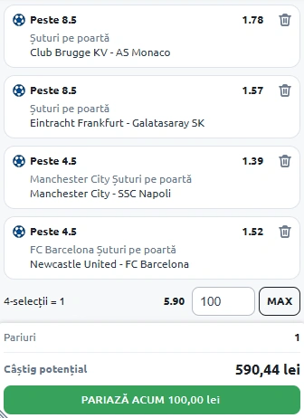 Biletul Zilei Champions League din Pariuri Speciale 18.09.2025