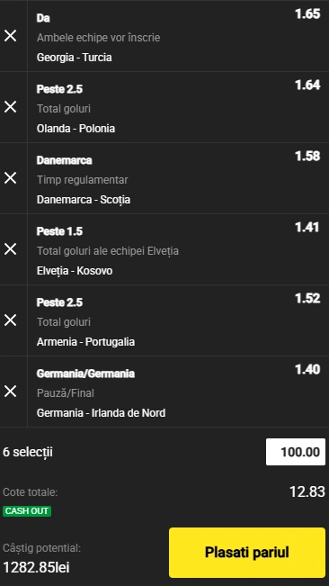 Biletul Zilei Unibet 4-7 septembrie 2025