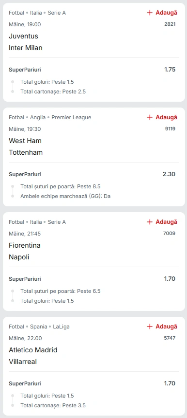 Biletul Zilei din Super Pariuri 13.09.2025