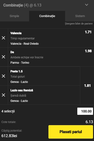 Biletul Zilei din fotbal 29 septembrie 2025