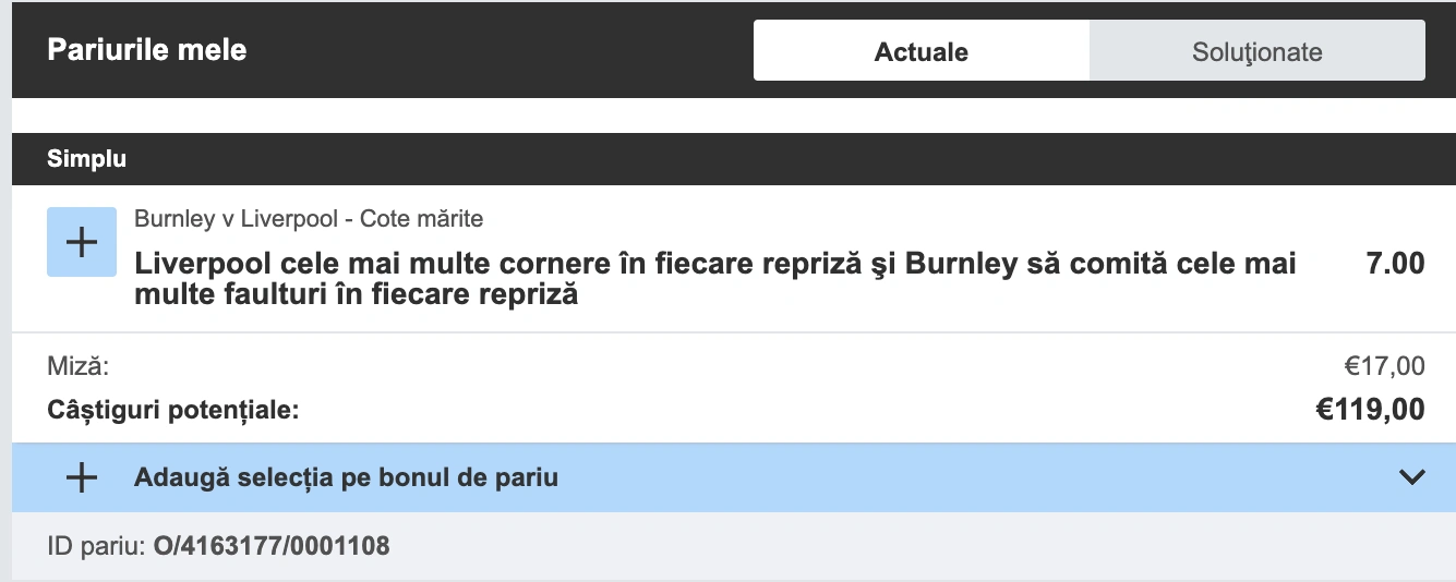 Biletul zilei azi din fotbal la Betfair, 14 septembrie 2025