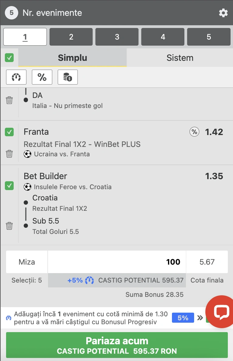 Biletul zilei din fotbal la Winbet, 5 septembrie 2025